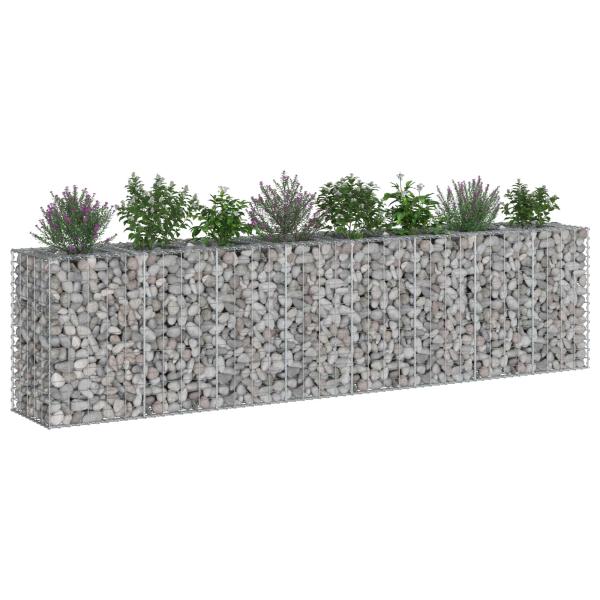 Gabionen-Hochbeet 2 stk. 330 x 50 x 80 cm Verzinkter Stahl