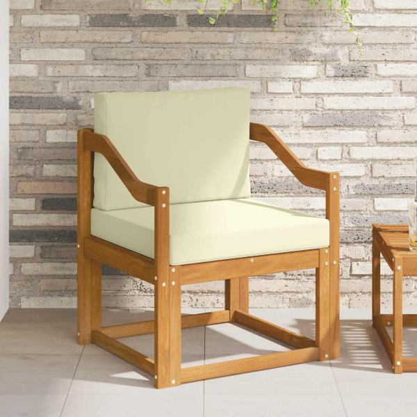ARDEBO.de - Outdoor-Sofa Massives Akazienholz und Polyester Natur