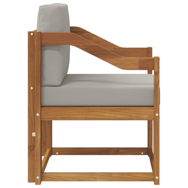 Outdoor-Sofa Massives Akazienholz und Polyester