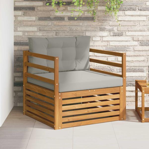 ARDEBO.de - Outdoor-Sofa Massives Akazienholz und Polyester