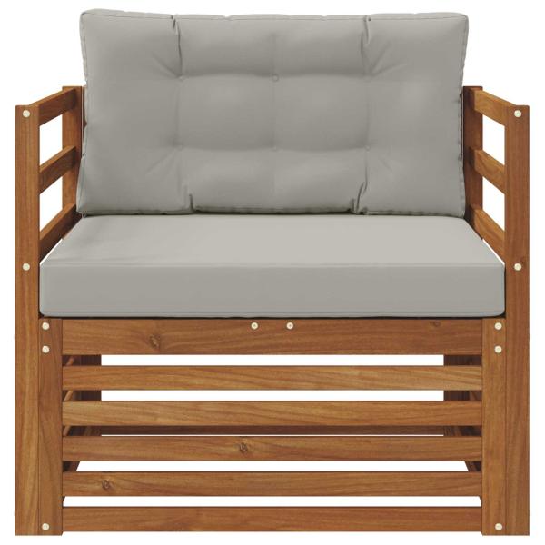 Outdoor-Sofa Massives Akazienholz und Polyester
