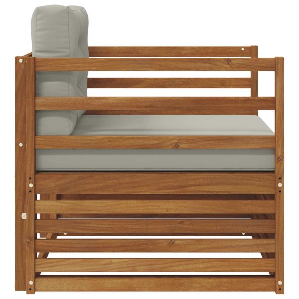 Outdoor-Sofa Massives Akazienholz und Polyester