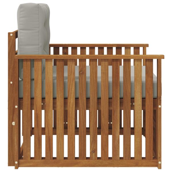 Outdoor-Sofa Massives Akazienholz und Polyester