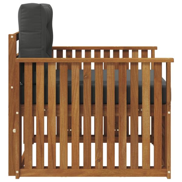 Outdoor-Sofa Massives Akazienholz und Polyester