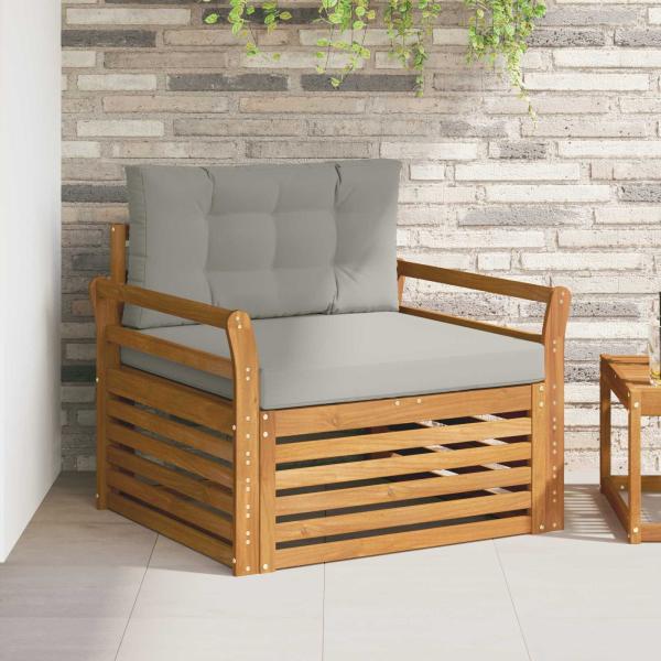 ARDEBO.de - Outdoor-Sofa Massives Akazienholz und Polyester