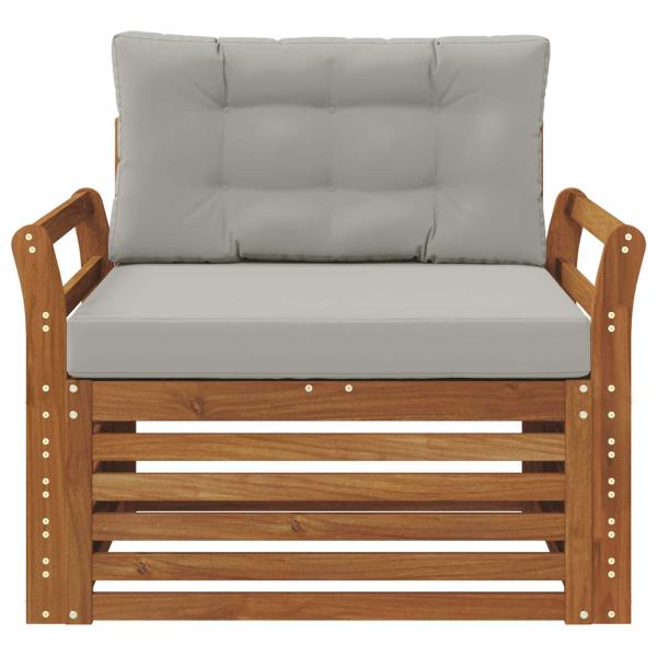 Outdoor-Sofa Massives Akazienholz und Polyester