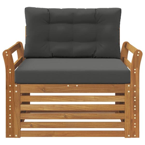 Outdoor-Sofa Massives Akazienholz und Polyester