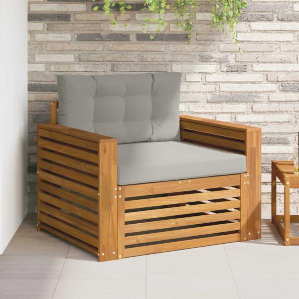 ARDEBO.de - Outdoor-Sofa Massives Akazienholz und Polyester