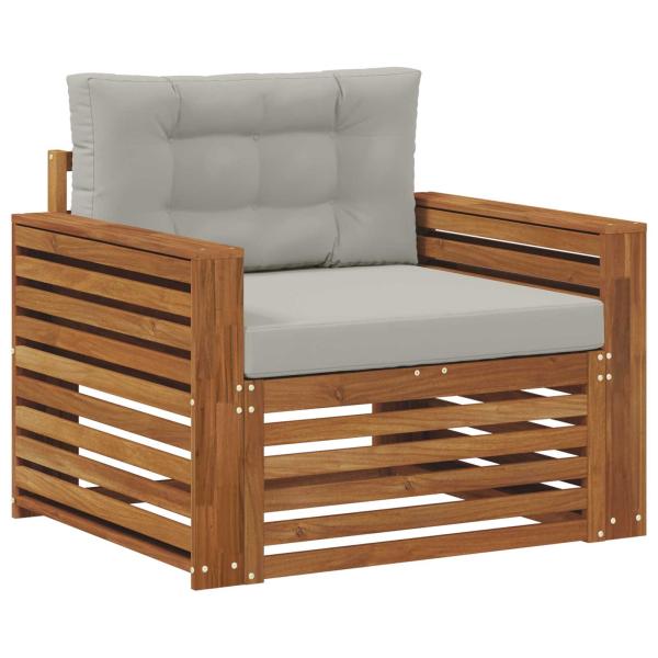 Outdoor-Sofa Massives Akazienholz und Polyester