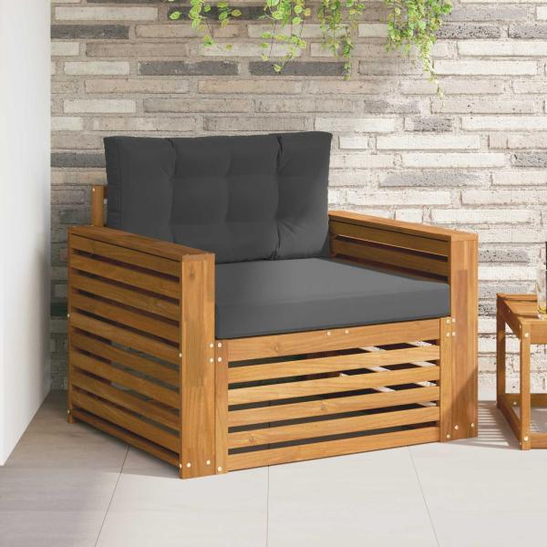 ARDEBO.de - Outdoor-Sofa Massives Akazienholz und Polyester
