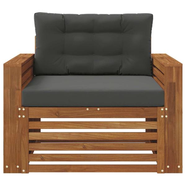 Outdoor-Sofa Massives Akazienholz und Polyester