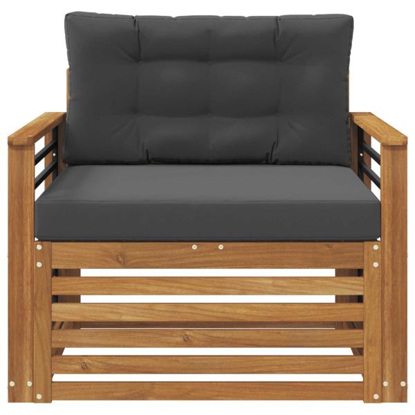 Outdoor-Sofa Massives Akazienholz und Polyester