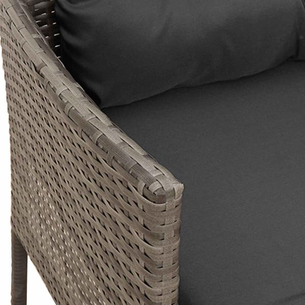 Gartensofa-set 2 Stk. Poly-Rattan