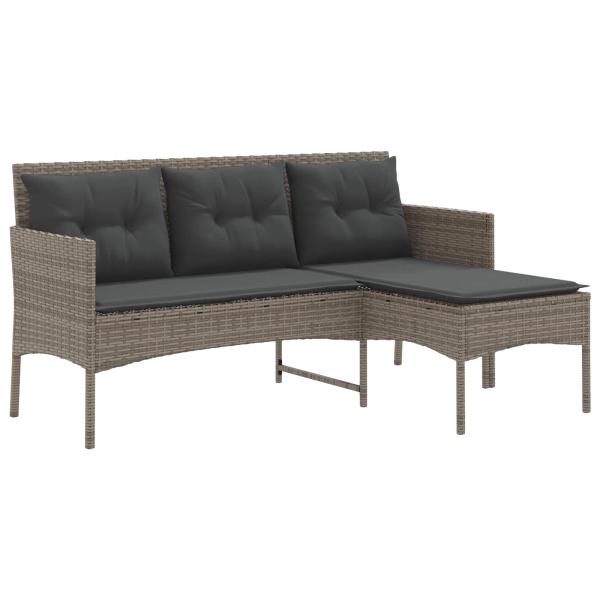 Gartensofa-set 2 Stk. Poly-Rattan