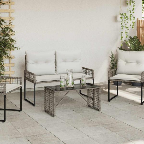Tisch für Outdoor Grau und Schwarz 80 x 40 x 40 cm