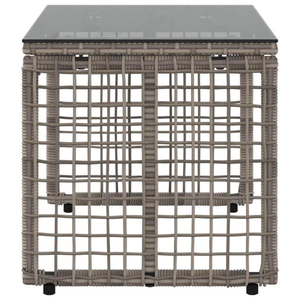 Tisch für Outdoor Grau und Schwarz 80 x 40 x 40 cm