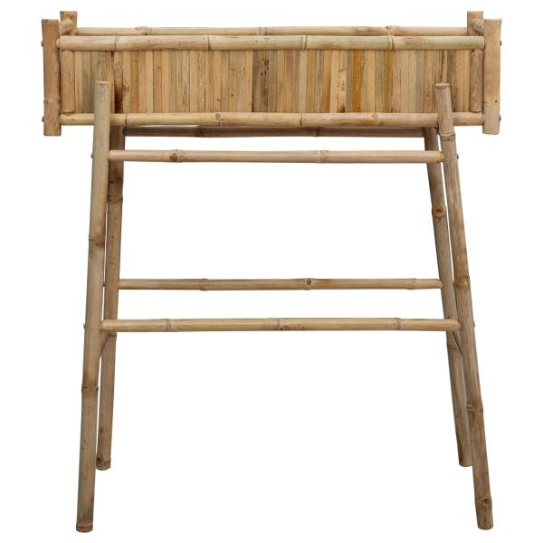 Gartenpflanzer mit Halter Natur 100 x 38 x 114 cm Bambus