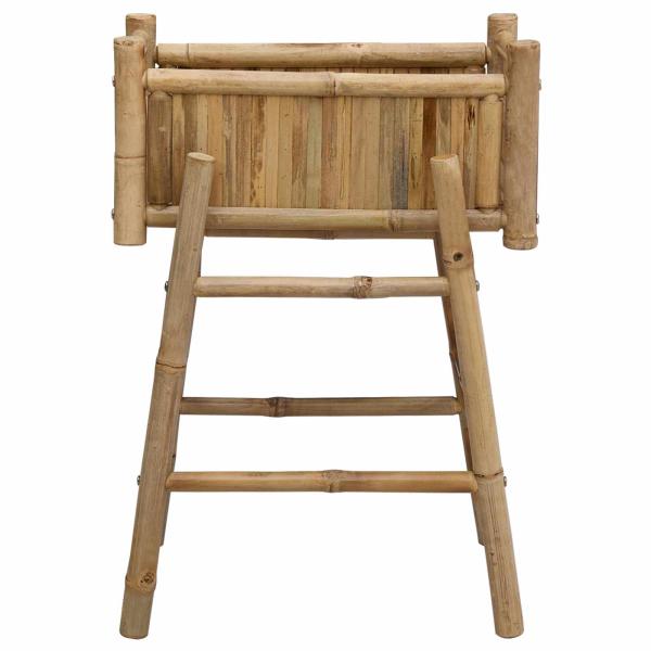 Gartenpflanzer mit Halter Natur 50 x 38 x 74 cm Bambus