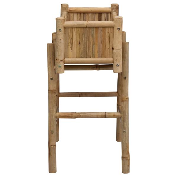 Gartenpflanzer mit Halter Natur 50 x 38 x 74 cm Bambus