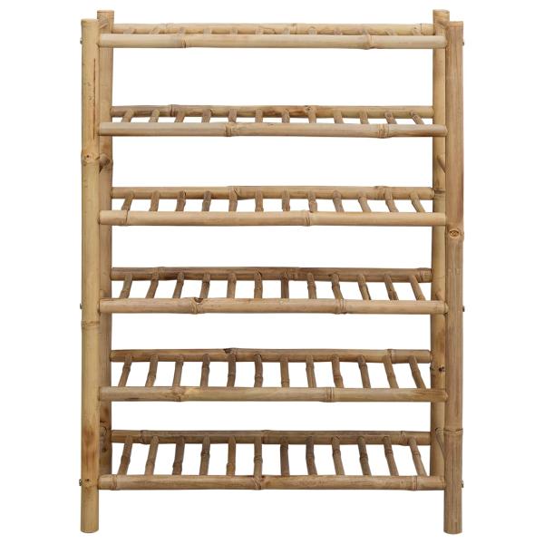 Schuhregal 68 x 28 x 96 cm Bambus Natur