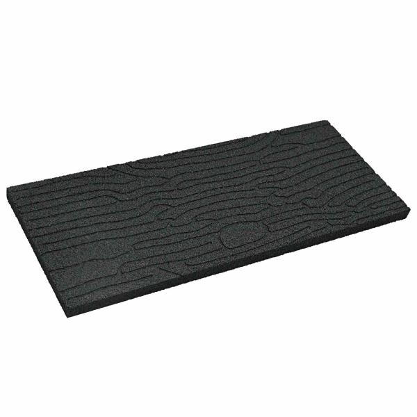 Gehwegstein 6 stk. Schwarz 60,5 x 25 x 2 cm Gummi