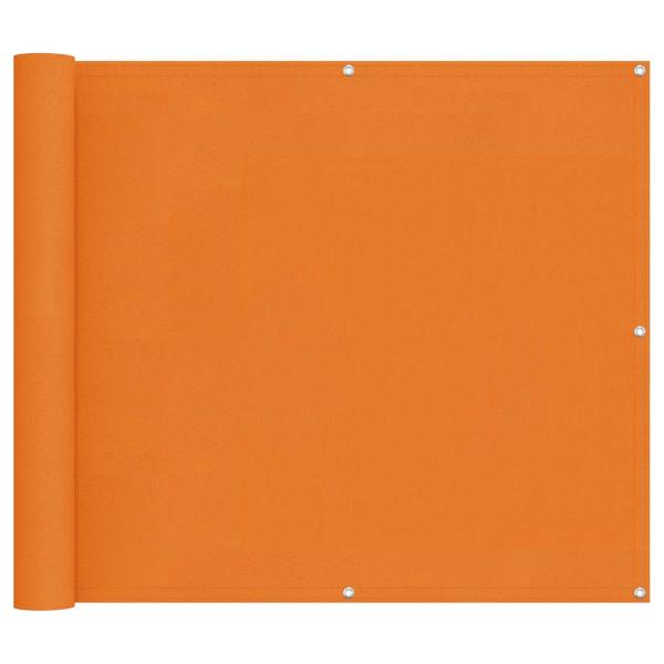 Balkonsichtschutz 100 x 600 cm Oxford-Stoff Rechteckig Orange