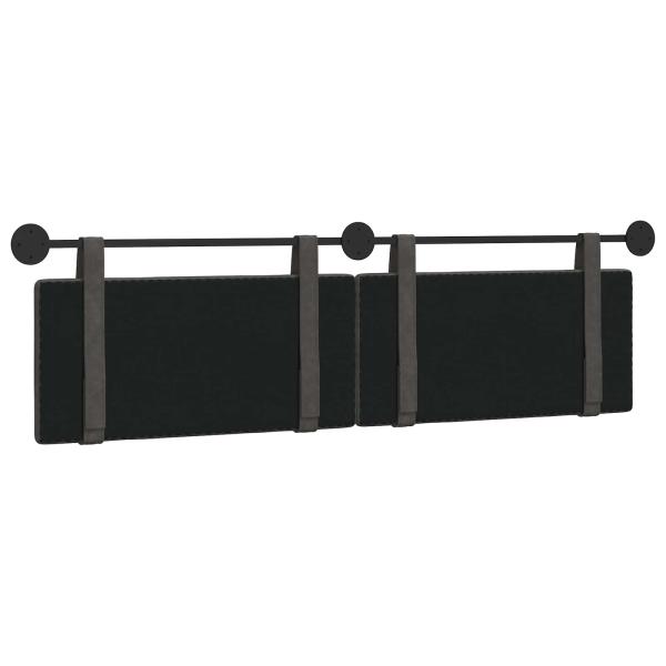 Hängendes Kopfteil Schwarz Antikes PU