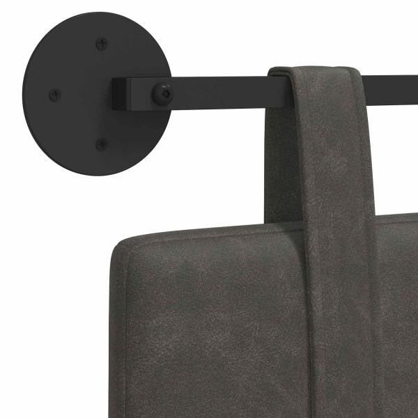 Hängendes Kopfteil Schwarz Antikes PU