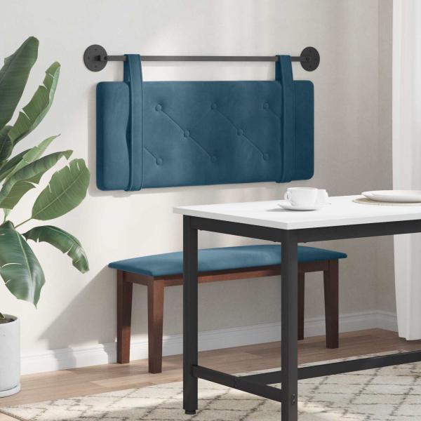 Hängendes Kopfteil Blau Samt