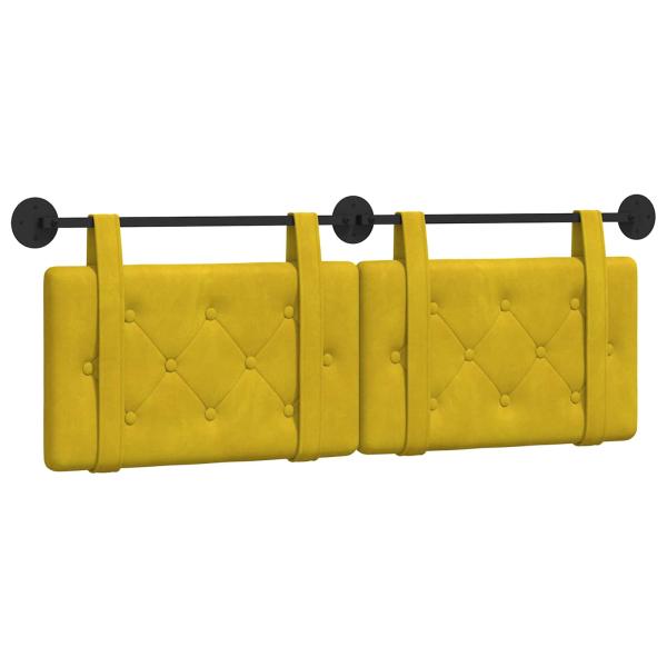 Hängendes Kopfteil Gelb Samt