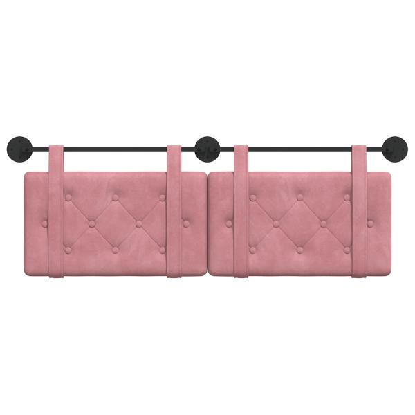 Hängendes Kopfteil Rosa Samt