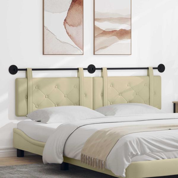 ARDEBO.de - Hängendes Kopfteil Creme Kunstleder
