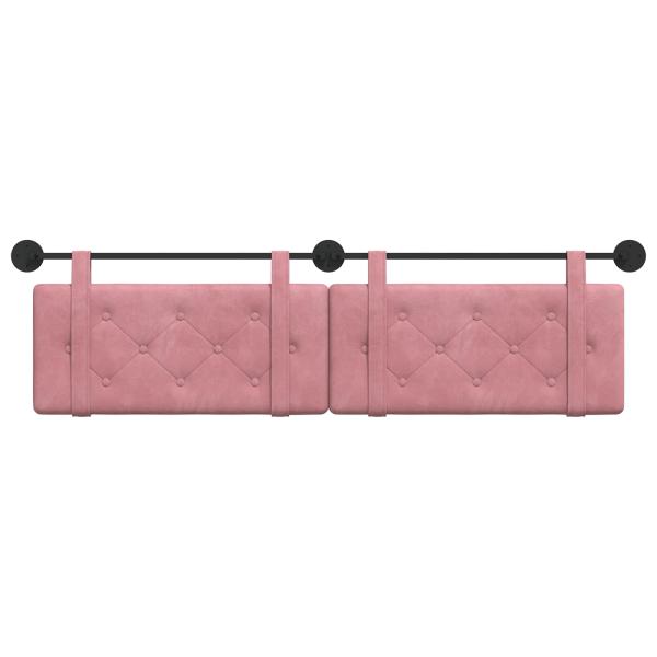 Hängendes Kopfteil Rosa Samt