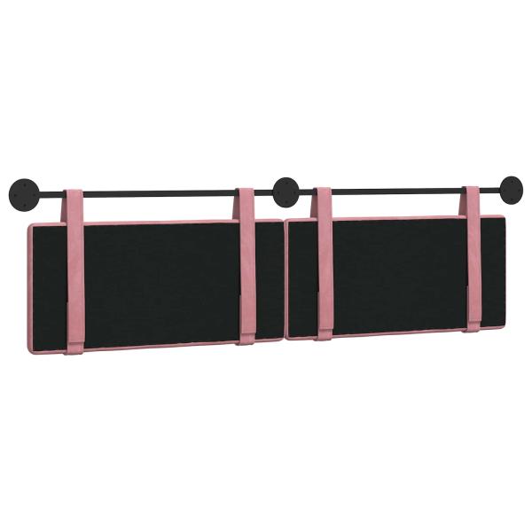 Hängendes Kopfteil Rosa Samt