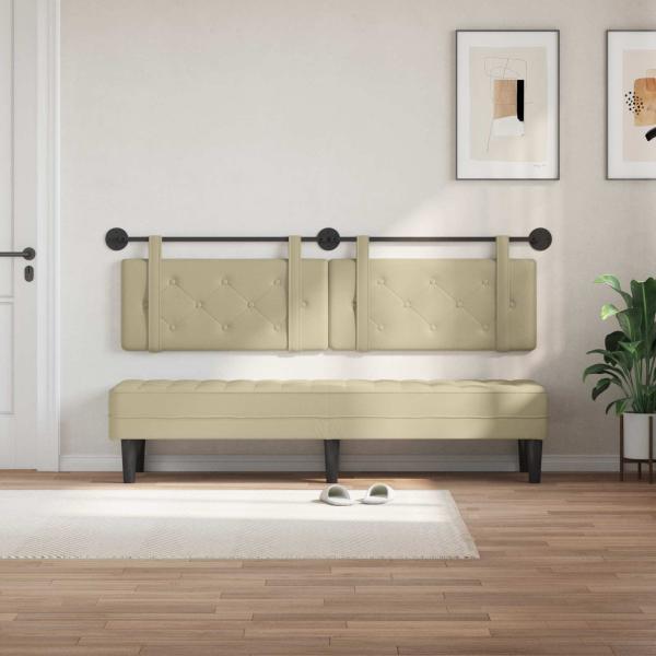 Hängendes Kopfteil Creme Kunstleder