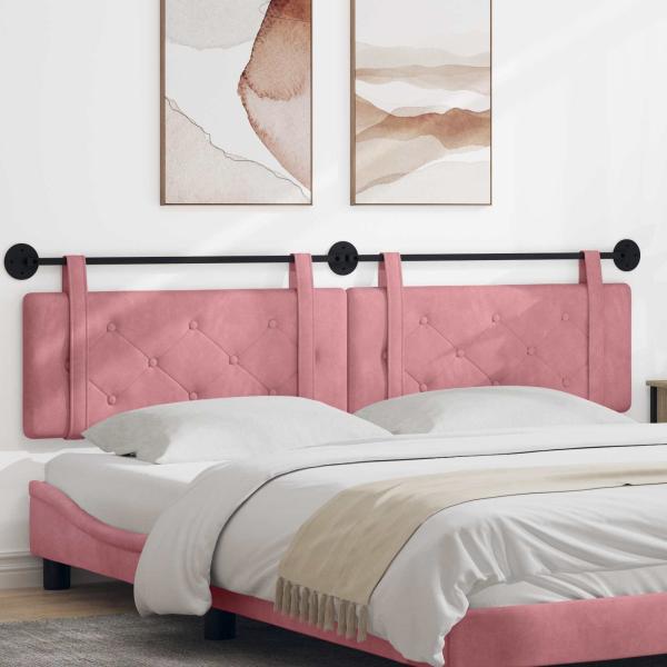 ARDEBO.de - Hängendes Kopfteil Rosa Samt