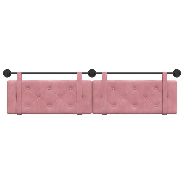 Hängendes Kopfteil Rosa Samt