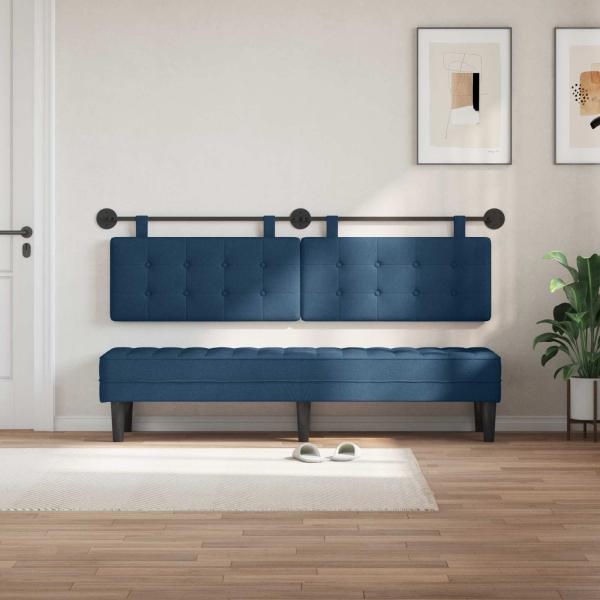 Hängendes Kopfteil Blau Stoff