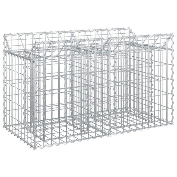 Gabionen-Hochbeet 100 x 50 x 60 cm Verzinkter Stahl Silber