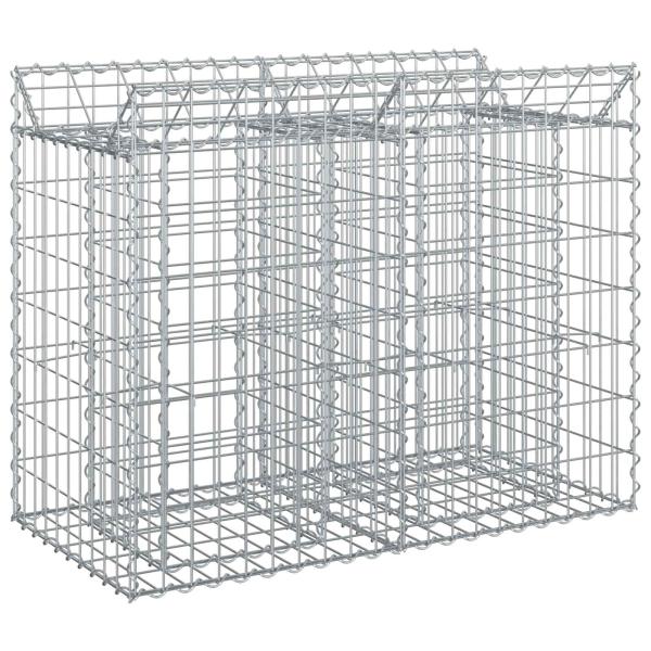 Gabionen-Hochbeet 100 x 50 x 80 cm Verzinkter Stahl Silber