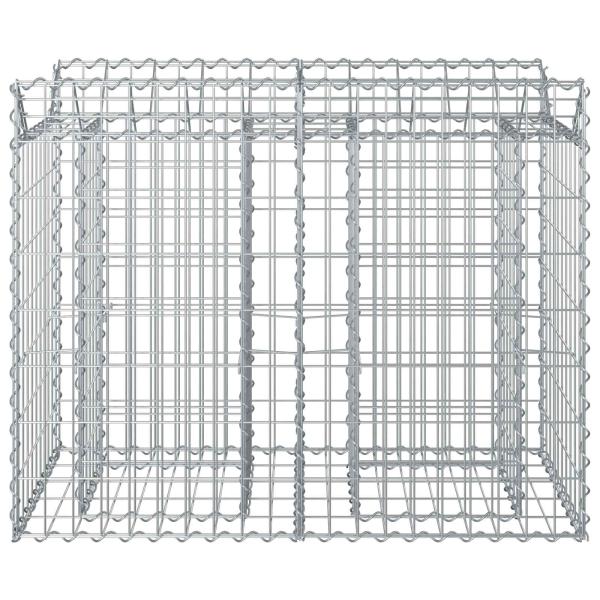 Gabionen-Hochbeet 100 x 50 x 80 cm Verzinkter Stahl Silber