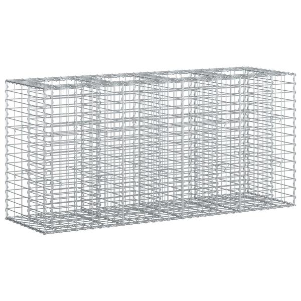 Gabionen-Hochbeet 170 x 50 x 80 cm Verzinkter Stahl Silber