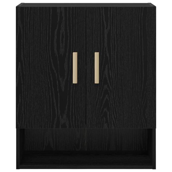 Wandschrank 60 x 31 x 70 cm Holzwerkstoff Schwarz Eichen-Optik