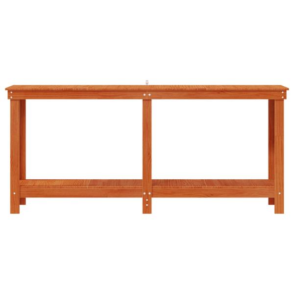Werkbank Wachsbraun 180 x 50 x 80 cm Massives Kiefernholz