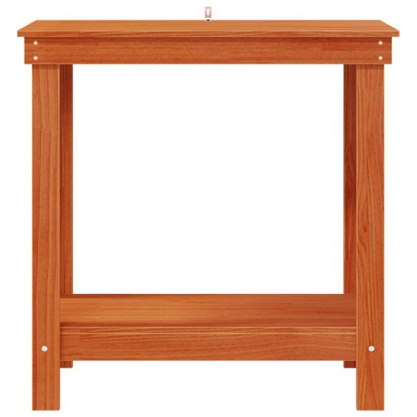 Werkbank Wachsbraun 80 x 50 x 80 cm Massives Kiefernholz