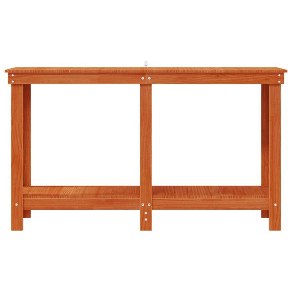 Werkbank Wachsbraun 140 x 50 x 80 cm Massives Kiefernholz