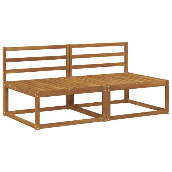 2 Stück Outdoor Mittelsofa Natur 158 x 83 x 73 cm