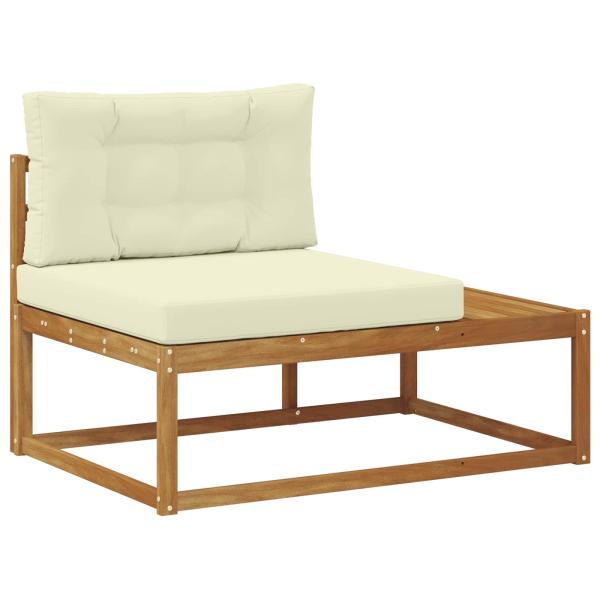 Outdoor Endsofa mit Kissen Natur 115 x 83 x 73 cm