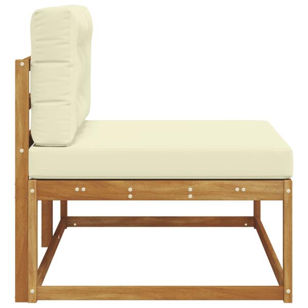 Outdoor Endsofa mit Kissen Natur 115 x 83 x 73 cm