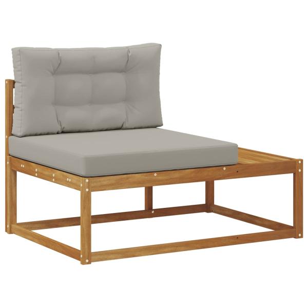 Outdoor Endsofa mit Kissen Natur 115 x 83 x 73 cm